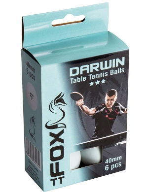 Fox 3 Star Darwin Table Tennis Balls 6pk